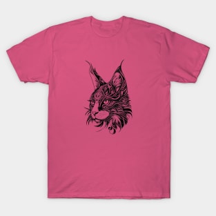 Cat line art illustration T-Shirt